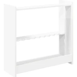 vidaXL Biljartkeu standaard Bewerkt hout 60 x 20 x 57 cm Glanzend Wit