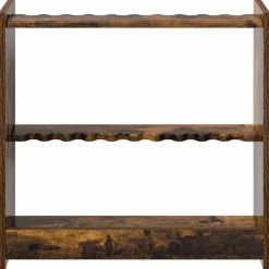 vidaXL Biljartkeu standaard Bewerkt hout 60 x 20 x 57 cm Gerookt eiken