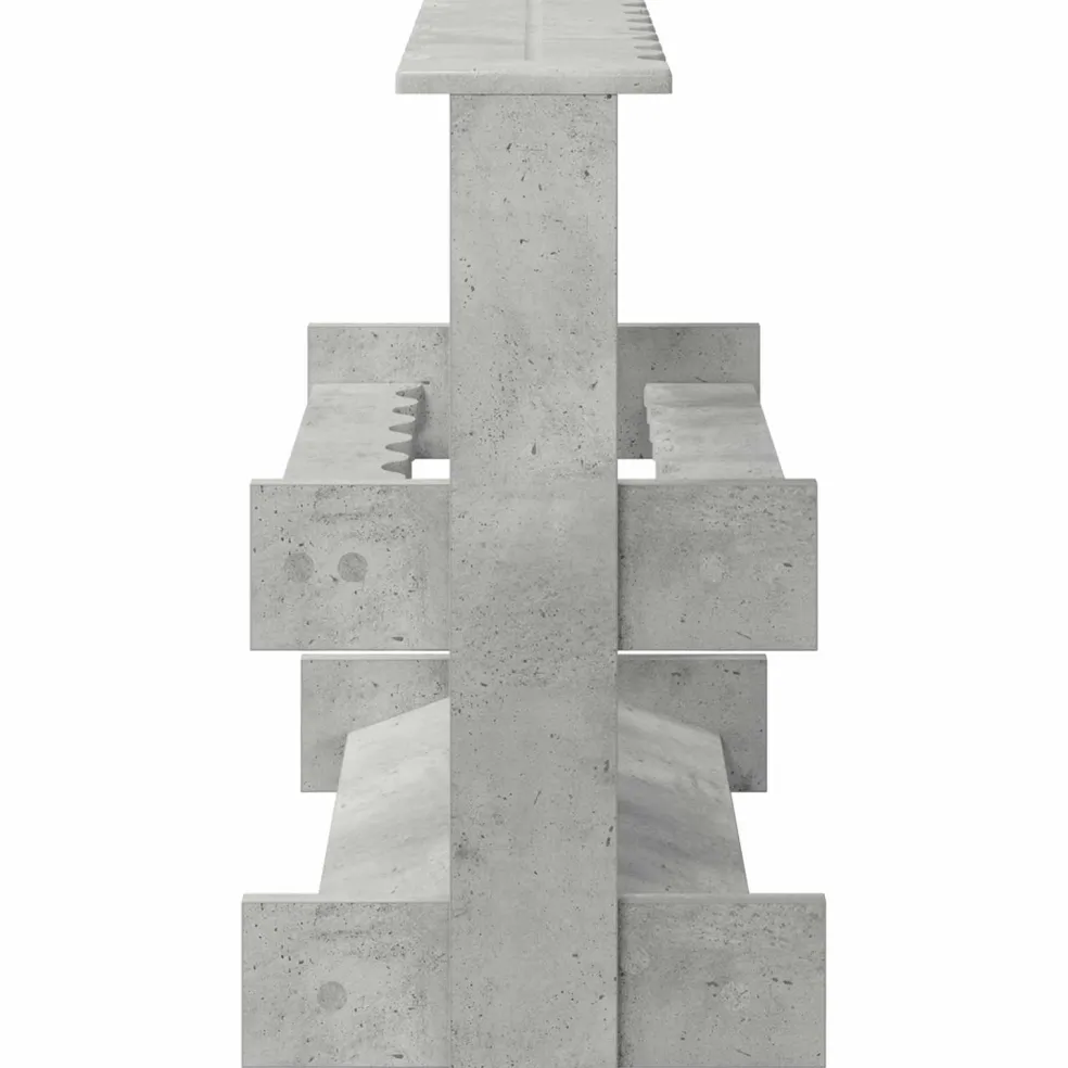 vidaXL Biljartkeu standaard Bewerkt hout 60 x 35 x 60 cm Betongrijs