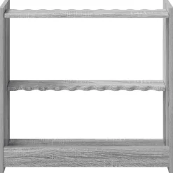 vidaXL Biljartkeu standaard Bewerkt hout 60 x 20 x 57 cm Grijs Sonoma