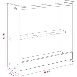 vidaXL Biljartkeu standaard Bewerkt hout 93 x 12 x 103 cm Sonoma Eiken