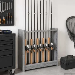 vidaXL Biljartkeu standaard Bewerkt hout 93 x 12 x 103 cm Sonoma Eiken