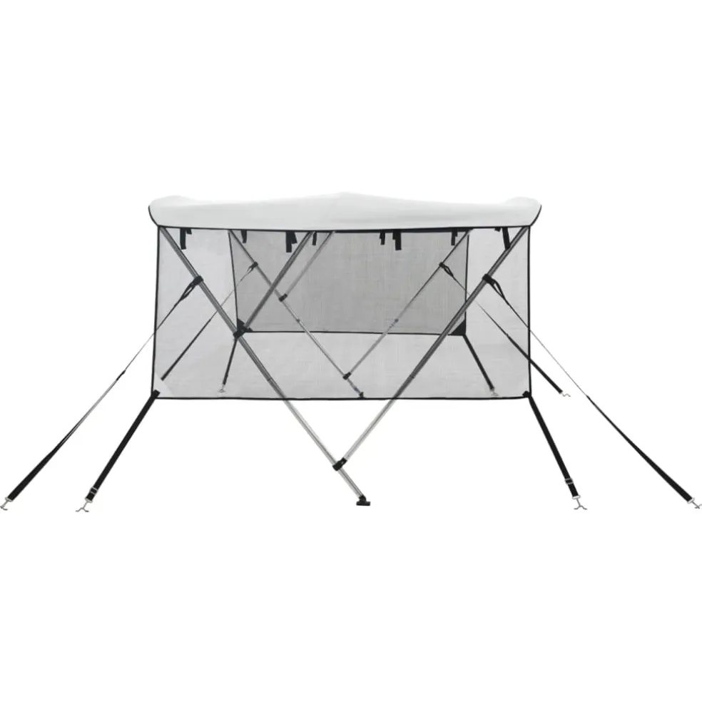 vidaXL Biminitop 3 bogen met mesh zijwanden 183x(137-152)x137 cm