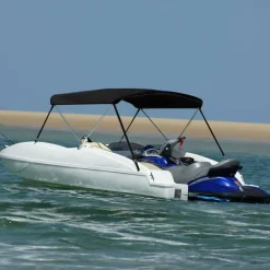 vidaXL Biminitop 2 bogen 150x120x110 cm zwart
