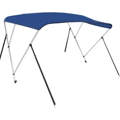 vidaXL Biminitop 3-boogs 183x140x137 cm blauw