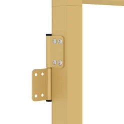 vidaXL Binnendeur smal 76x201,5 cm gehard glas en aluminium goudkleur