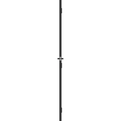vidaXL Binnendeur smal 76x201,5 cm gehard glas en aluminium zwart