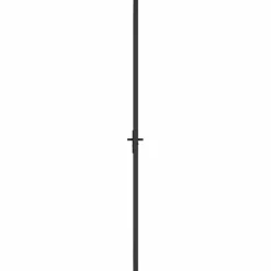 vidaXL Binnendeur 76x201,5 cm ESG-glas en aluminium zwart