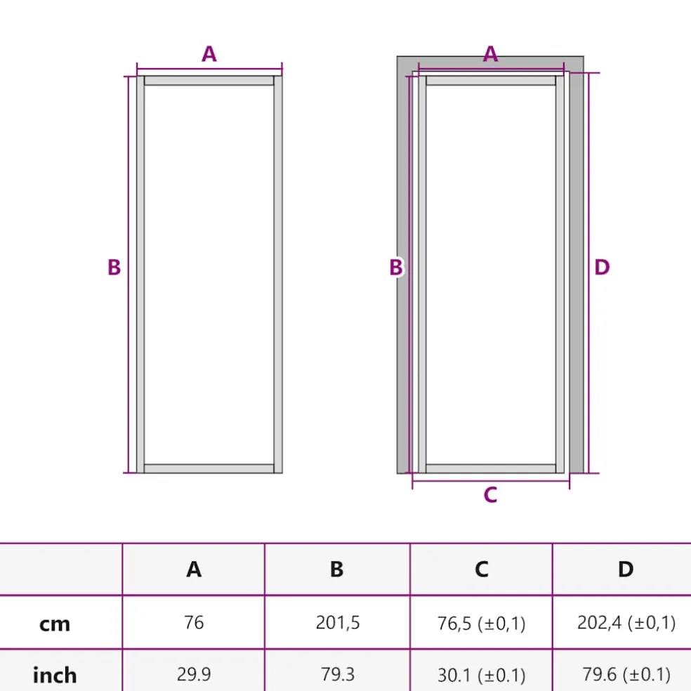 vidaXL Binnendeur 76x201,5 cm gehard glas en aluminium smal wit