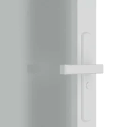 vidaXL Binnendeur 76x201,5 cm matglas en aluminium wit