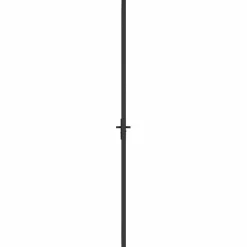 vidaXL Binnendeur 76x201,5 cm matglas en aluminium zwart