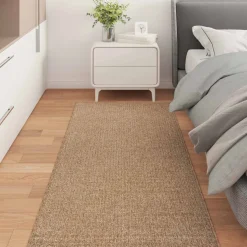 vidaXL Binnen- en buitentapijt AGIRA Naturel 150 x 80 cm Polyester