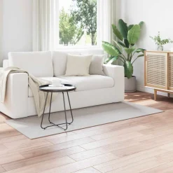 vidaXL Binnen kleed LUGO Crème en Grijs 80 x 150 cm Polyester