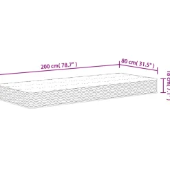vidaXL Binnenveringmatras middelhard 80x200 cm