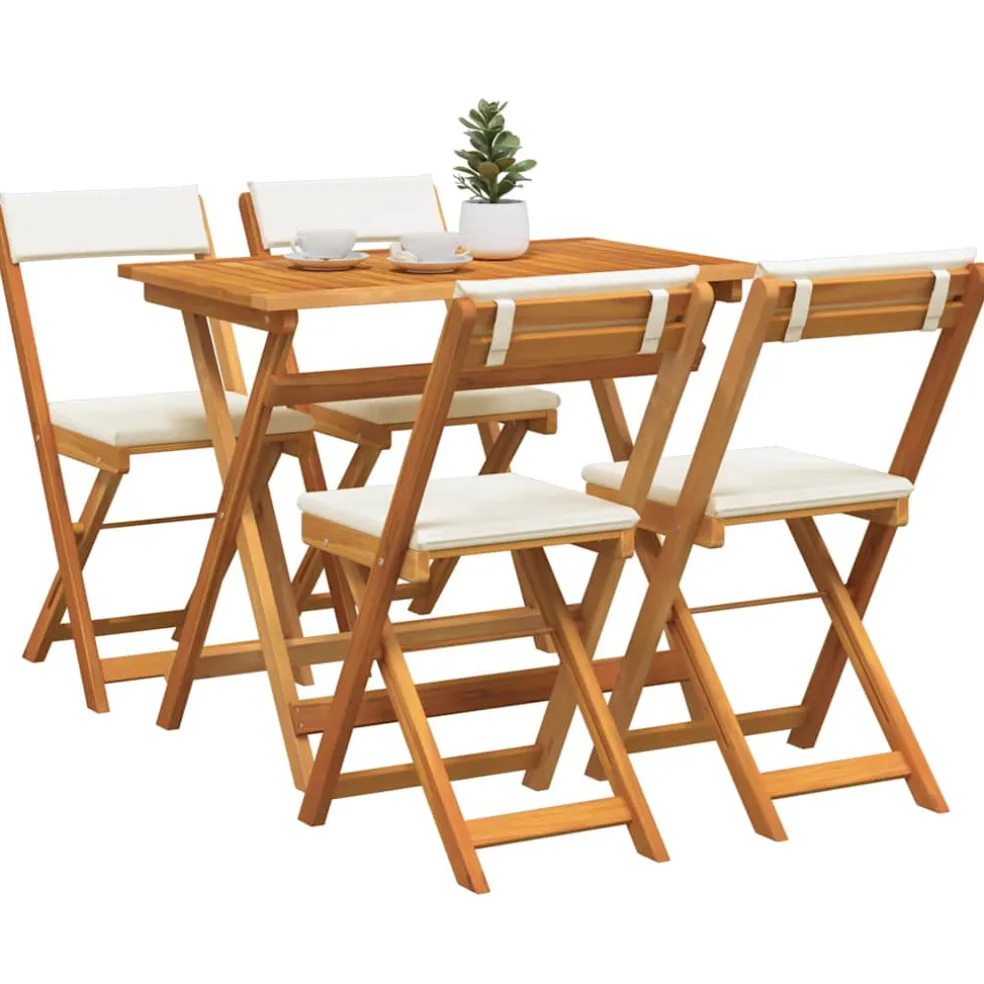 vidaXL Bistroset 5 st Olie naturel Massief Acaciahout