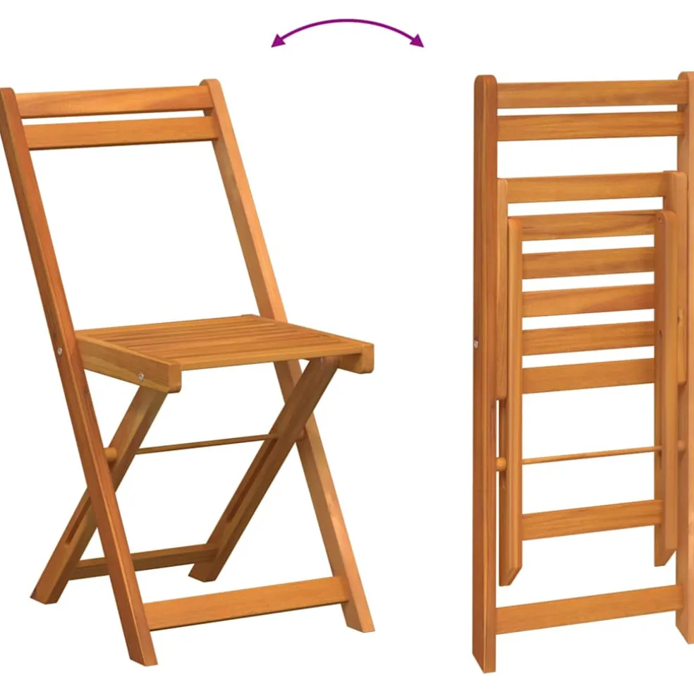 vidaXL Bistroset 5 st Olie naturel Massief Acaciahout