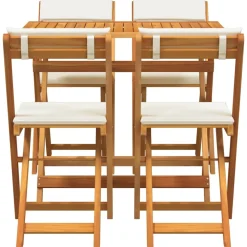 vidaXL Bistroset 5 st Olie naturel Massief Acaciahout