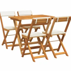 vidaXL Bistroset 5 st Olie naturel Massief Acaciahout