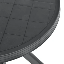 vidaXL Bistrotafel Ø70 cm kunststof antraciet