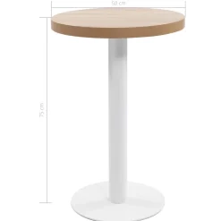 vidaXL Bistrotafel 50 cm MDF lichtbruin