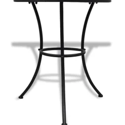 vidaXL Bistrotafel 60 cm mozaïek blauw en wit