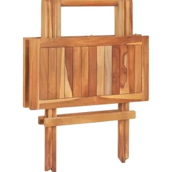 vidaXL Bistrotafel inklapbaar 60x60x65 cm massief teakhout