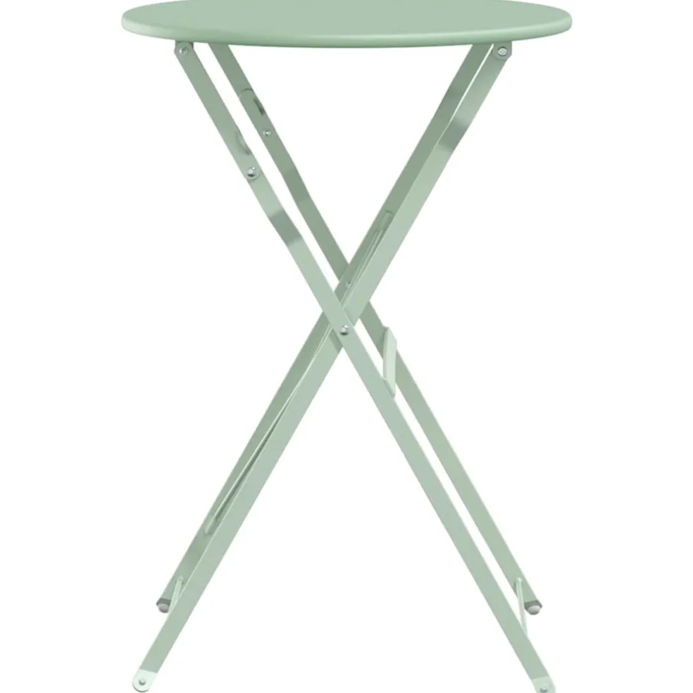 vidaXL Bistrotafel Licht muntgroen Ø 50 x 71 cm Poedercoating staal