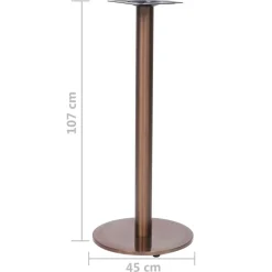 vidaXL Bistrotafelpoot Ø45x107 cm roestvrij staal goudkleurig