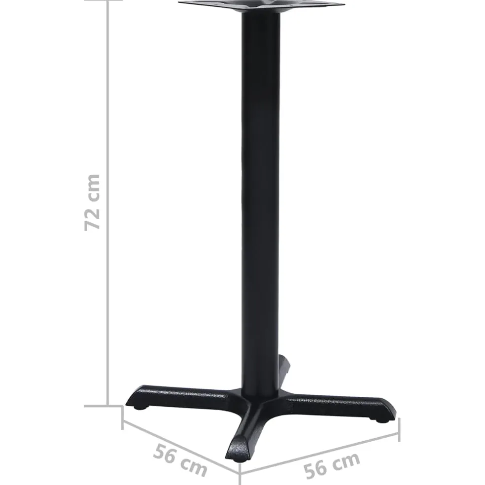 vidaXL Bistrotafelpoot 56x56x72 cm gietijzer zwart
