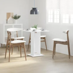 vidaXL Bistrotafel 60x60x75 cm bewerkt hout wit