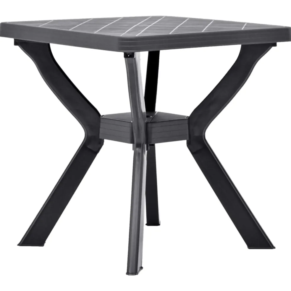 vidaXL Bistrotafel 70x70x72 cm kunststof antraciet