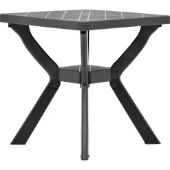 vidaXL Bistrotafel 70x70x72 cm kunststof antraciet