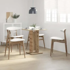 vidaXL Bistrotafel 60x60x75 cm spaanplaat artisanaal eikenkleurig