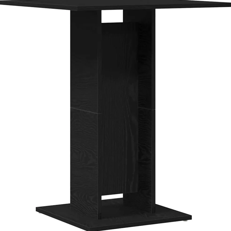 vidaXL Bistrotafel Zwart Eiken 60x60x75 cm Bewerkt Hout