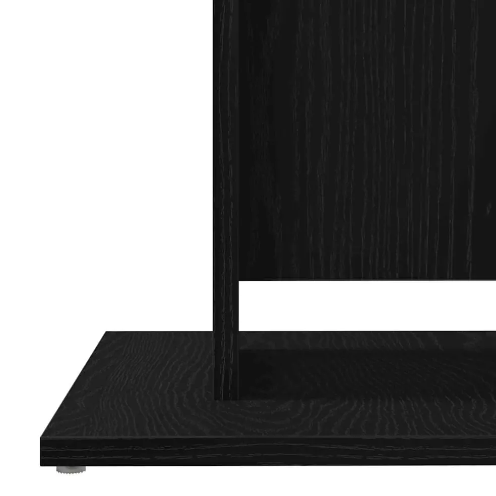 vidaXL Bistrotafel Zwart Eiken 60x60x75 cm Bewerkt Hout