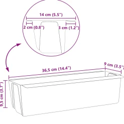 vidaXL Bloembakken voor Euro-pallets 12 st Lichtgrijs Polypropyleen