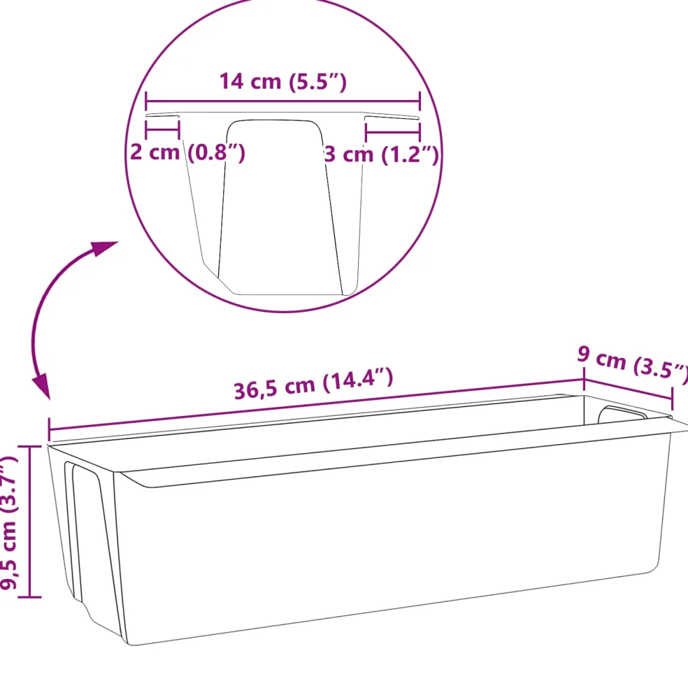vidaXL Bloembakken voor Euro-pallets 12 st Lichtgrijs Polypropyleen