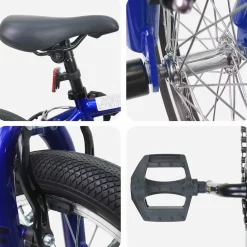 vidaXL BMX Fiets 20 Inch voor boven de 9 jaar Donkerblauw