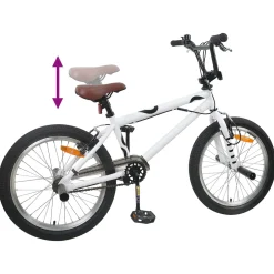 vidaXL BMX Fiets 20 Inch voor boven de 9 jaar Wit