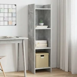 vidaXL Boekenkast Concerte Grijs 30 x 30 x 111 cm Bewerkt hout