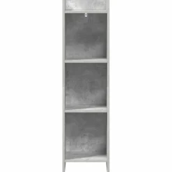 vidaXL Boekenkast Concerte Grijs 30 x 30 x 111 cm Bewerkt hout