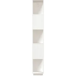 vidaXL Boekenkast/kamerscherm 80x25x163,5 cm massief grenenhout wit