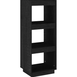 vidaXL Boekenkast/kamerscherm 40x35x103 cm massief grenenhout zwart