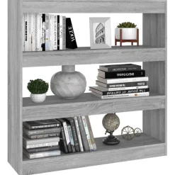 vidaXL Boekenkast/kamerscherm 100x30x103 cm grijs sonoma eikenkleurig