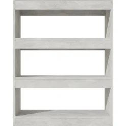 vidaXL Boekenkast/kamerscherm 80x30x103 cm bewerkt hout betongrijs