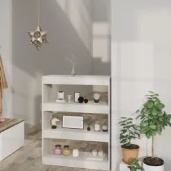 vidaXL Boekenkast/kamerscherm 80x30x103 cm bewerkt hout betongrijs