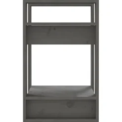 vidaXL Boekenkast/kamerscherm 41x35x57 cm massief grenenhout grijs