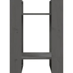 vidaXL Boekenkast/kamerscherm 41x35x57 cm massief grenenhout grijs