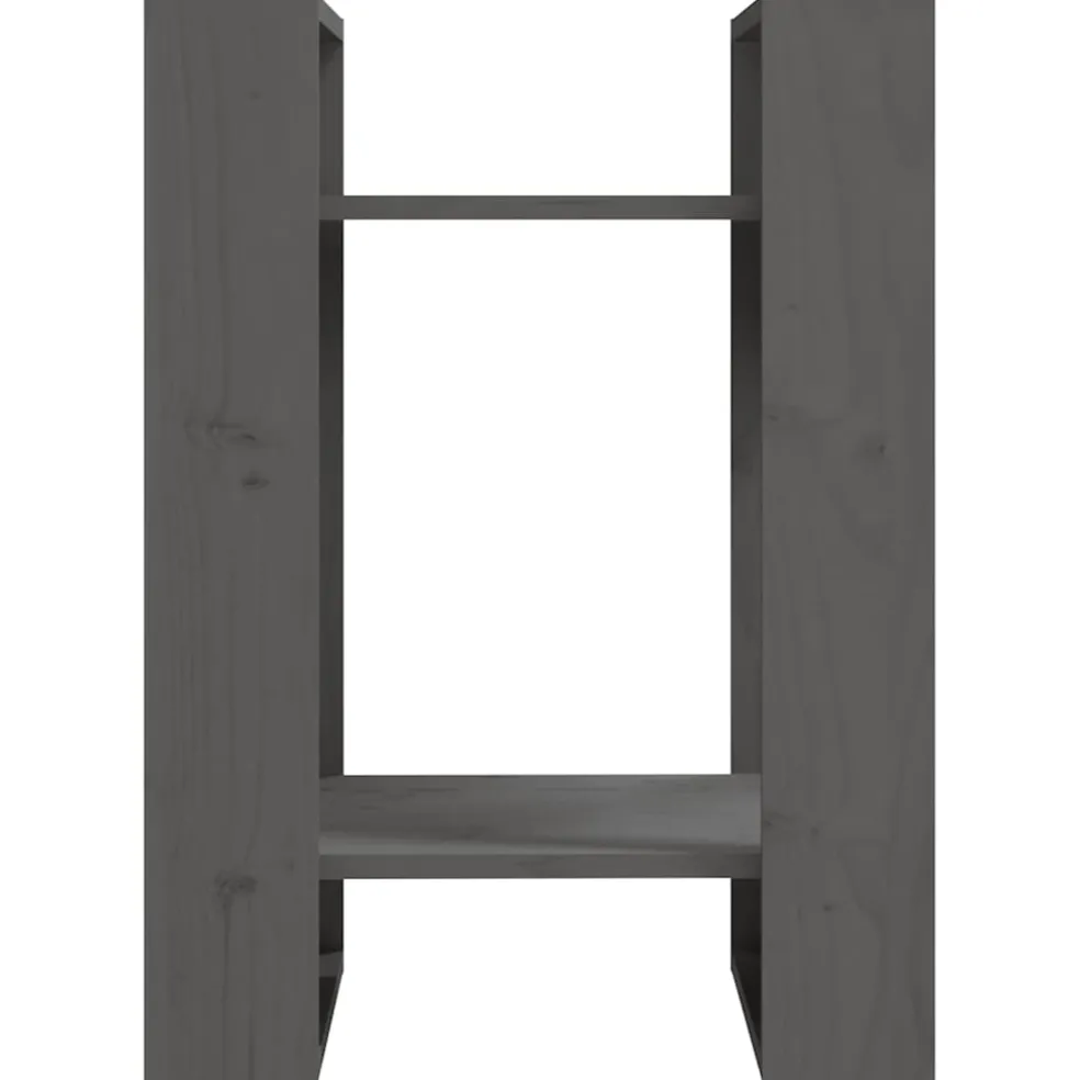vidaXL Boekenkast/kamerscherm 41x35x57 cm massief grenenhout grijs