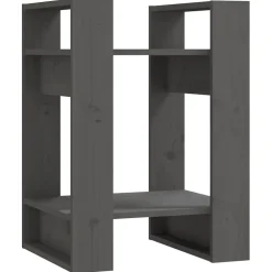 vidaXL Boekenkast/kamerscherm 41x35x57 cm massief grenenhout grijs